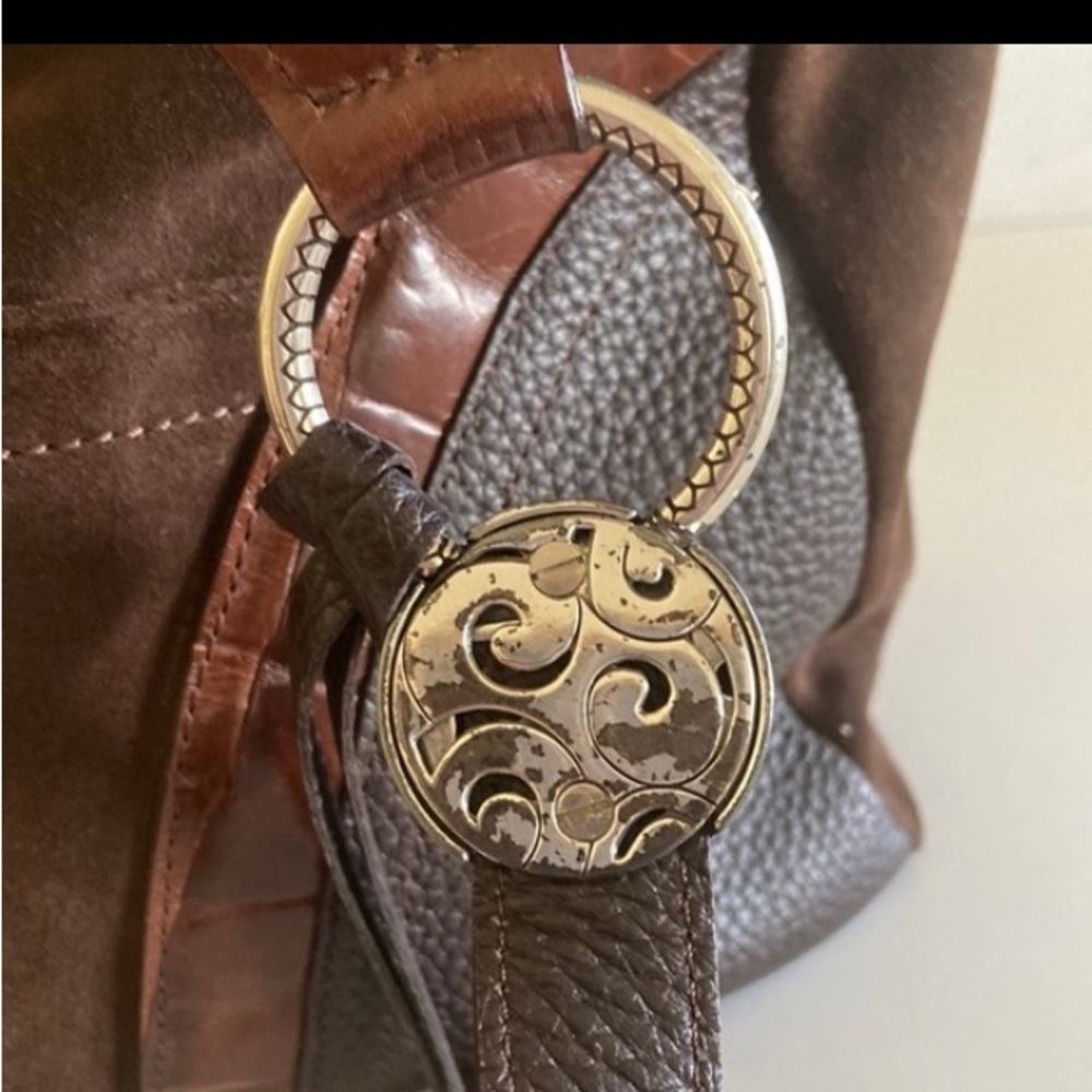 Brighton Brown Leather and Suede Bag - Picture 6 of 14